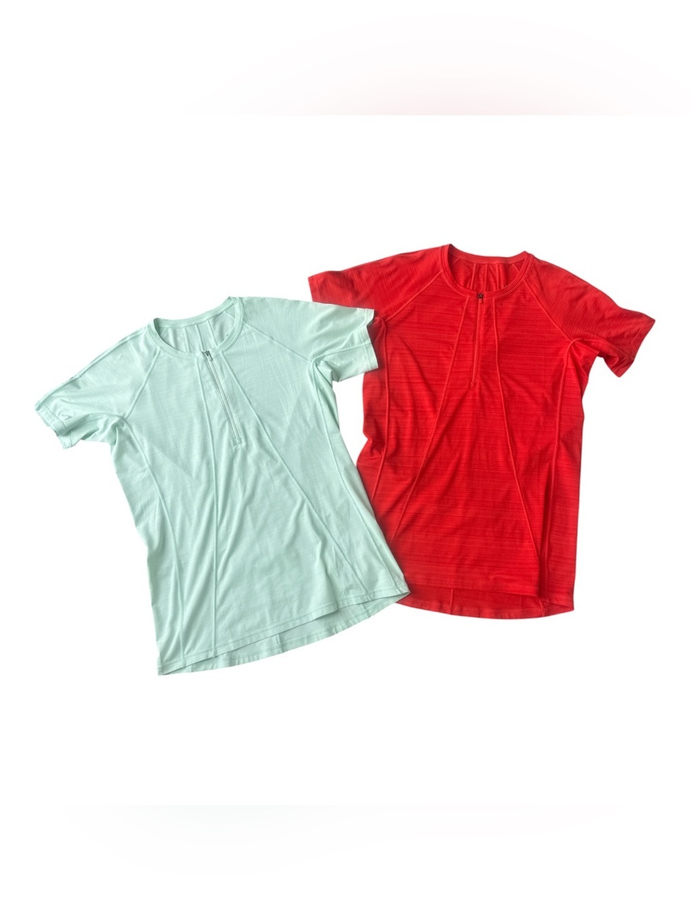 Athleta Running Bundle Two Cycling Tops with Zip Pocket
